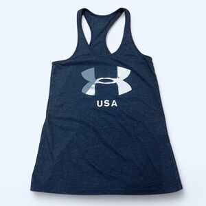 Under Armour Racerback Tank Top Grey Small